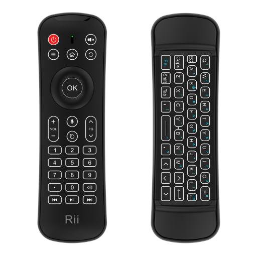 [30000] Rii Remote Control with Wireless Keyboard 2.4GHz, AirMouse & Microphone MX6