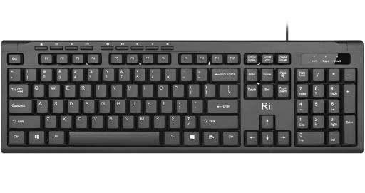 [30001] Rii Keyboard Wired Ultra-Slim Silent Full Sized RK907
