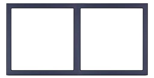 HDL Panel Frame 2 Gang Ash Grey