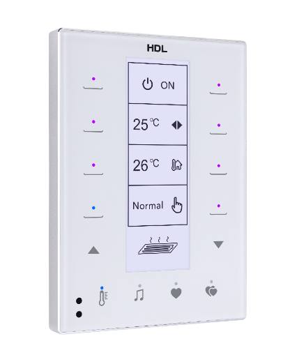 HDL DLP US Touch Panel 8 Buttons White