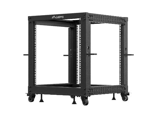 [29988] Lanberg Open Rack 19" 12U Adj.Depth 600-1000mm Black