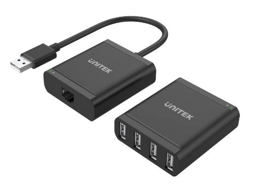 [22742] Unitek Y-2516 4 Port USB Extender Over Ethernet 60m