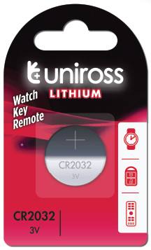 Uniross CR2032 Button Cell Lithium Battery (1pc)