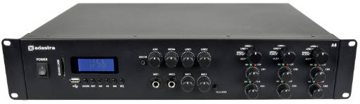 [22401] Adastra A6 3 x Independent Stereo Zones Amplifier 6x200W USB/BT/FM 953.406UK