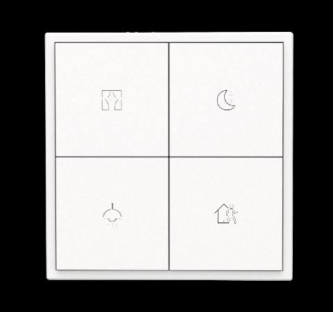 HDL Tile Series 4 Button Smart Panel Ivory White HDL-M/PT4RA.1