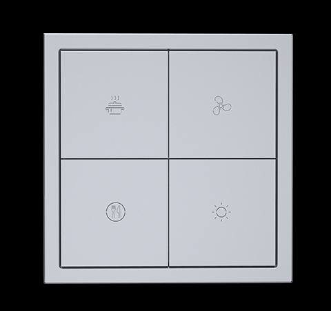 HDL Panel Tile Series 4 Button Smart Panel Space Gray HDL-M/PT4RA.1