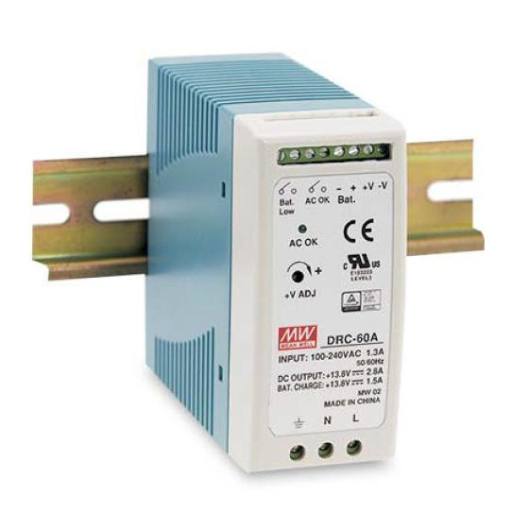 [22170] Meanwell DRC-60A 12V 60W DIN Rail Power Supply with UPS Battery Charger Function