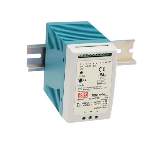 [22171] Meanwell DRC-100A 12V 100W DIN Rail Power Supply with UPS Battery Charger Function
