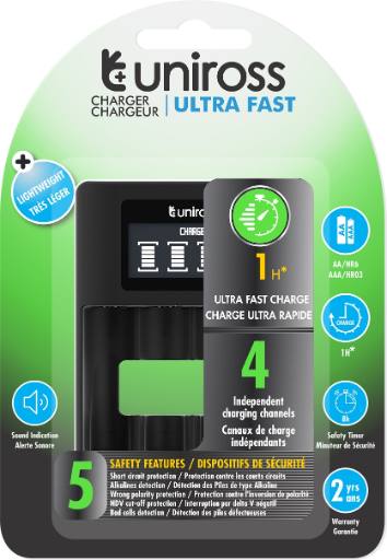 [21573] Uniross UCU005 Ultra Fast Charger 1hour for AA/AAA