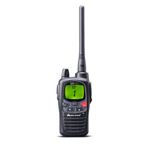[21529] Midland G9 Pro IPX4 Waterproof PMR Radio with Long Antenna (single)