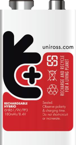 [20899] Uniross PP3 9V 200 Hybrio Rechargable Battery