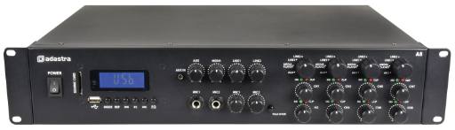 [20542] Adastra A8 4 x Independent Stereo Zones Amplfier 8x200W USB/BT/FM 953.408UK