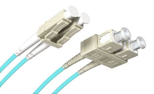 [19676] Opton Fiber Patchcord LC/UPC-SC/UPC OM3 MM Duplex 2.0m