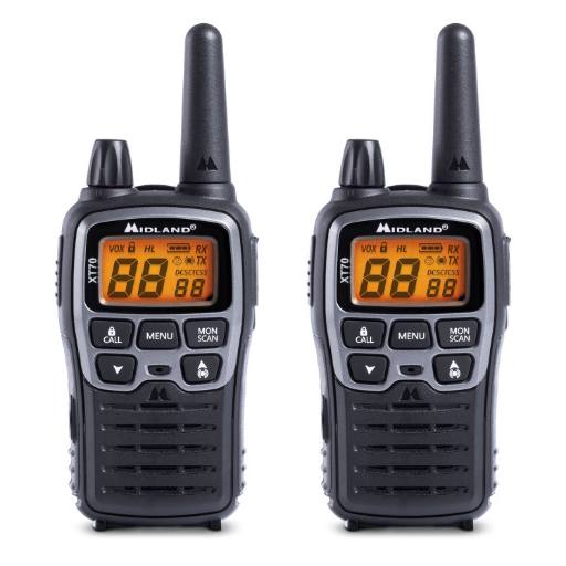 [19210] Midland XT70 Walkie Talkie (pair) Incl Earphone & USB Charging