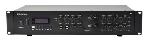 [18851] Adastra A4 2 x Independent Stereo Zones Amplifier 4x200W USB/BT/FM 953.404UK