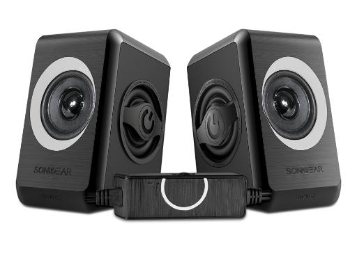 [18760] Sonicgear Quatro2 2.0 USB Powered PC Speakers Grey 12W