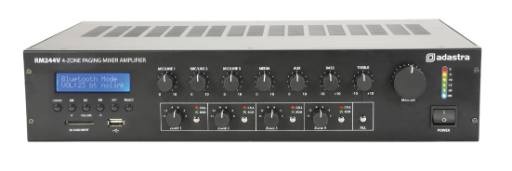 [18642] Adastra RM244V v2 4Z 240W FM/USB/BT with Paging 953.244UK