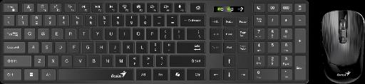 [29876] Genius Keyboard-Mouse Set Wireless+BT SlimStar 8250 Black English