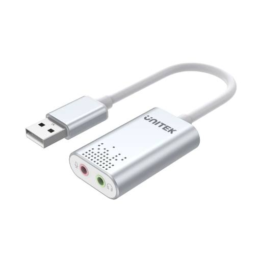 [17710] Unitek Y-247A External USB Soundcard USB-A to Stereo Audio Headset/Speaker and Microphone