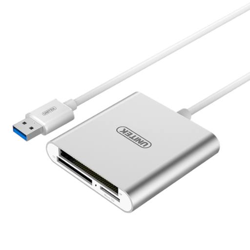 [17702] Unitek Y-9313 USB3.0 Aluminium SD/Micro SD/CF Card Reader