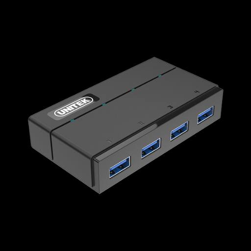 [17693] Unitek Y-HB03001 USB3.0 4-Port Hub Incl 12VA2A Power Adaptor