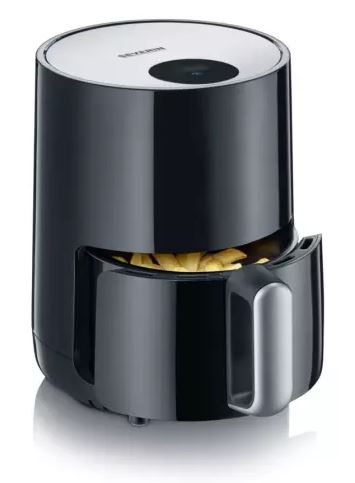 [FR 2455] SEVERIN COMPACT HOT AIR FRYER, 1.8L, 500-600GR, SLIM DESIGN, CERAMIC COATING BASKET, HIGH SCRATCH RESISTANCE, LED DISPLAY, TOUCH CONTROL, ADJUST TEMP. 80°C-200°C, COOKING TIME, AUTO SWITCH, 60 MIN TIMER WITH DEEP, EASY CLEAN, BLACK