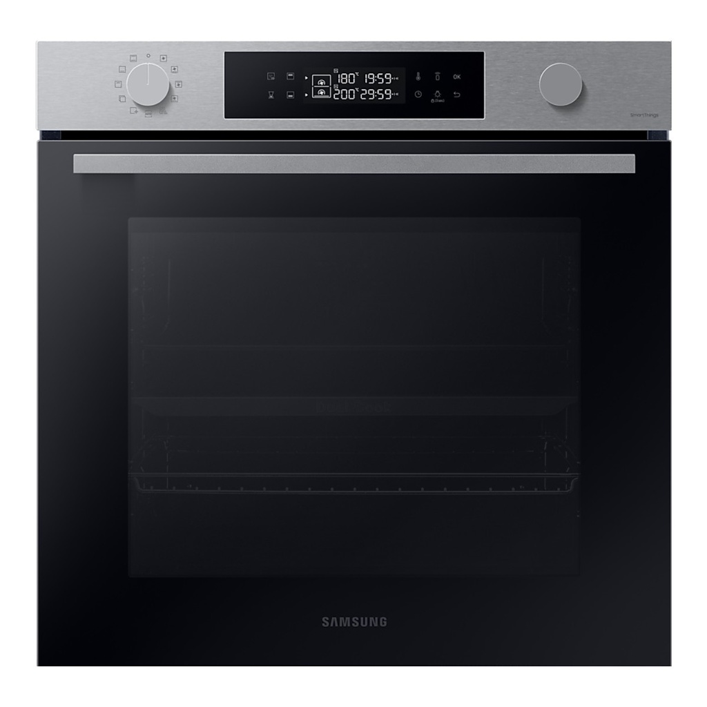 [NV7B44205AS/U3] SAMSUNG OVEN BUILT IN, ELECTRIC, A+, 1200W, 76L, 40 AUTOMATIC PROGRAMS, DUAL COOK, DOUBLE DOOR GLASS, LED DISPLAY, CERAMIC INNER COATING, WIFI, SMARTTHINGS, BLACK AND SILVEL