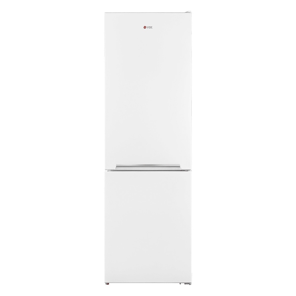 VOX REFRIGERATOR BOTTOM FREEZER, E, NO FROST, 2-DOOR WITH SCREEN, 331L, 313KWH, ANTIBACTERIAL PROTECTION, INTERIOR LED LIGHT, LARGE FRUITS AND VEGETABLE CRISPER DRAWER, HxWxD 1.86x0.60x0.65, WHITE