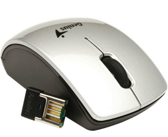 Genius Mouse Wireless Mini Micro Traveler 900LS, Laser, 1600DPI, 2.4GHz, Silver