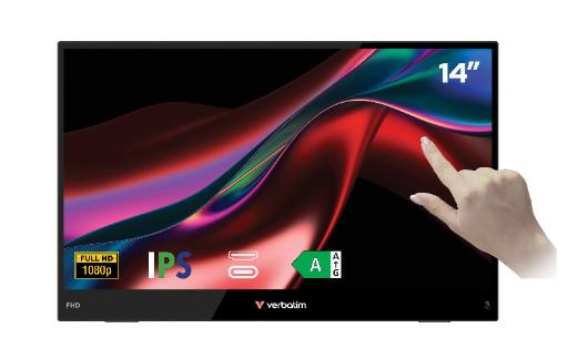 [29786] Verbatim Monitor Portable Touch 14" Full-HD USB-C LIGHT Series