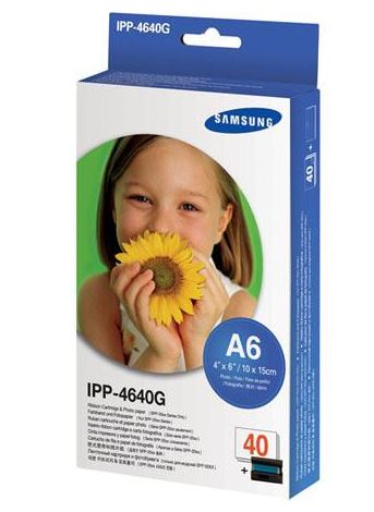 [IPP-4640G] SAMSUNG PHOTO PACK 40SHEETS 4'' X 6'' PHOTO GLOSSY WITH CARTRIDGE FOR SPP-2020/2020R, SPP-2040/2040S