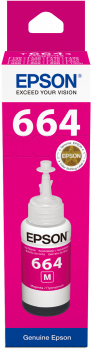 [C13T66434A] EPSON INK BOTTLE MAGENTA T6643, 1 x 70.0 ml, 4K PAGES, FOR ITS 4 CLR, L210, L110, L300, L355, L550, L1300, L220, L365, L310, L455, L565, L486, L382, L386, L3050, L3060, L3070