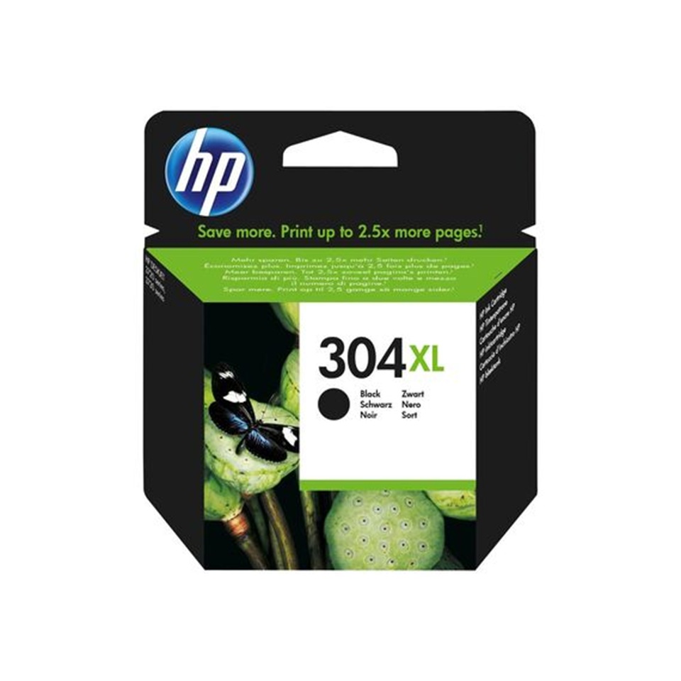 HP304XL BLACK INK HPDJ2620/2630/2632/3720/3730 N9K08AE