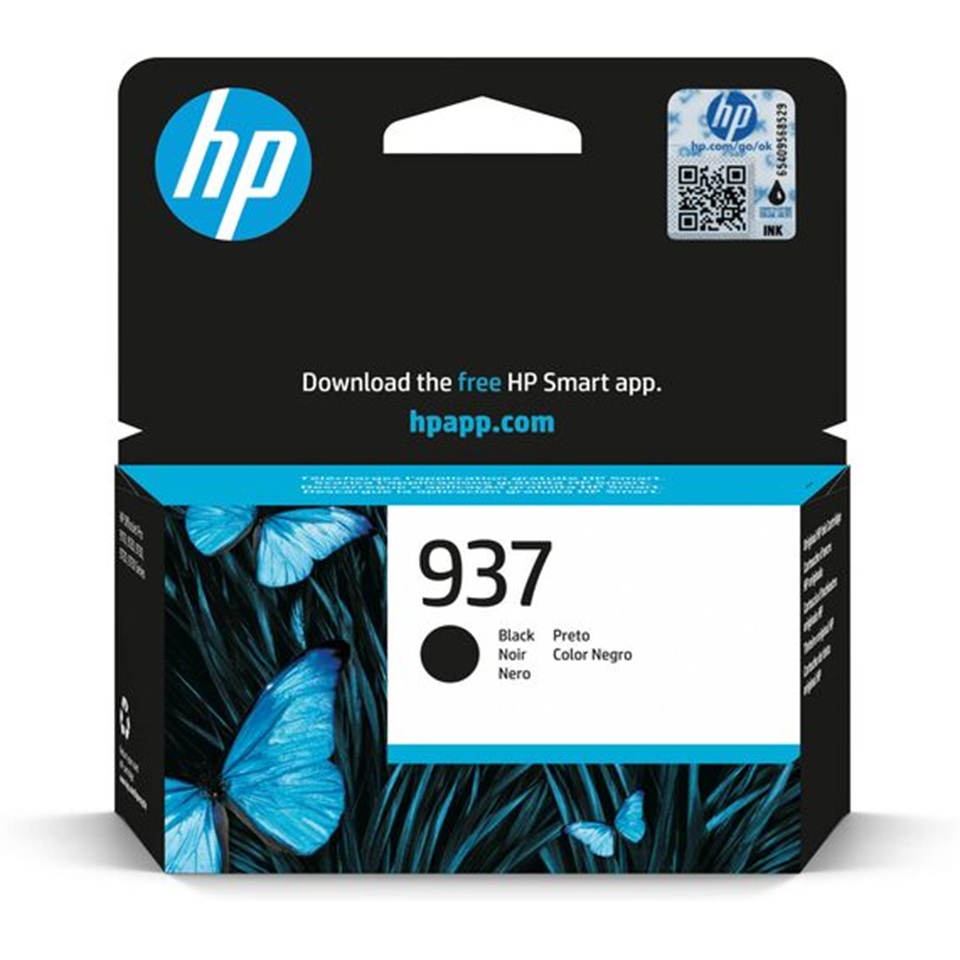 HP937 Black Ink Cartridge - (4S6W5NE) 1,450 pages