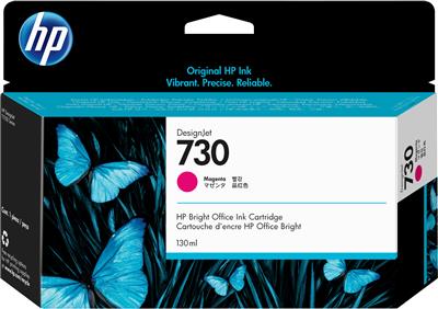 HP INK CARTRIDGE MAGENTA, HP 730, 130ML, FOR DESIGNJETS T1600, T1700, T2600 SERIES