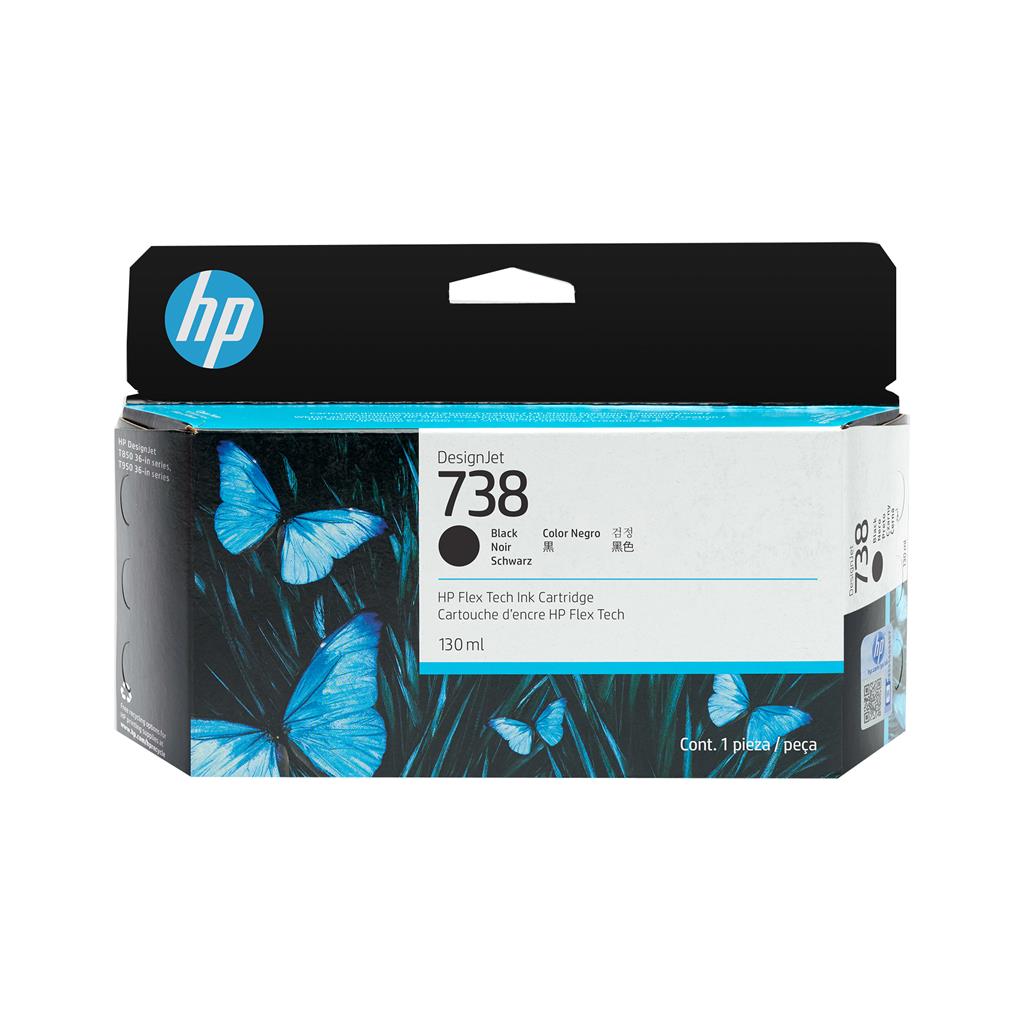 HP INK CARTRIDGE BLACK, HP 738, 130ML, FOR DESIGNJETS T850 & T950 SERIES