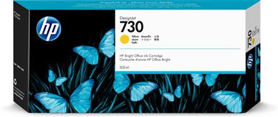 [P2V70A] HP INK CARTRIDGE YELLOW, HP 730, 300ML, FOR DESIGNJETS T1600, T1700, T2600 SERIES