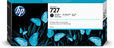 [C1Q12A] HP INK CARTRIDGE MATTE BLACK, HP 727, 300ML, FOR DESIGNJETS T920, T930, T1500, T1530, T2500, T2530 SERIES