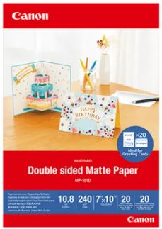 [4076C007AA] CANON PAPER 12 X 12, PHOTO MATT DOUBLE SIDED MP-101D 12X12, 30 SHEETS