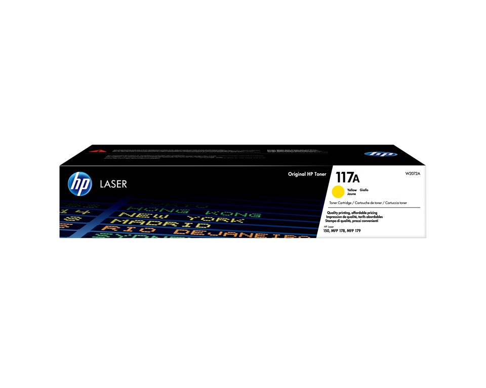 [W2072A] W2072A, HP117A Yellow Toner Cartridge, HP Colour Laser 150a/150nw/178nwg/179fnw