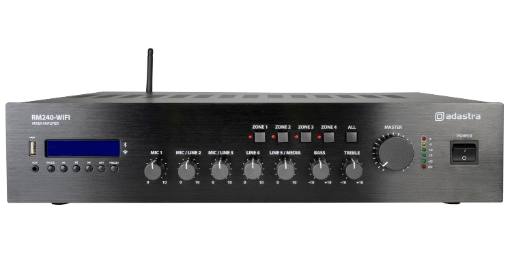 [29705] Adastra RM240-WIFI 240W Amplifier 100V with 4 Zones FM/USB/BT/WiFi 953.235UK