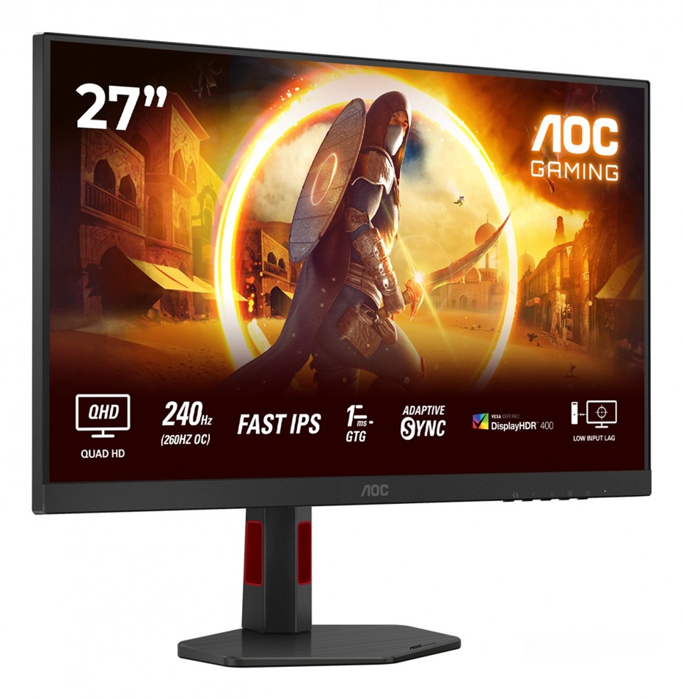 [Q27G4ZDR] AOC MONITOR GAMING 27'', G, 240HZ, QD-OLED, 2560x1440, 0.03 MS, 400 CD/M², HEIGHT ADJUSTABLE, TILT, SWIVEL, PIVOT