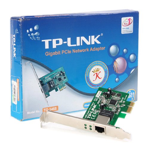 [TG-3468] TP-LINK GIGABIT PCI EXPRESS NETWORK ADAPTER, WAKE ON LAN, 32-BIT INTERFACE, BRACKET FOR LOW PROFILE