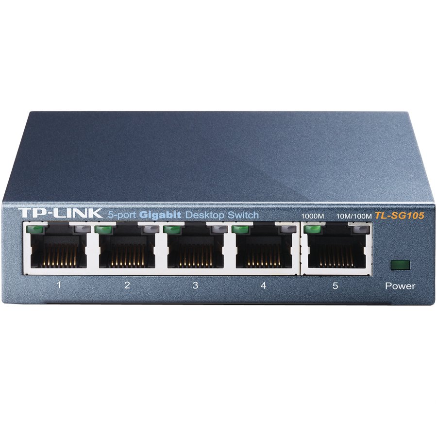 TP-LINK SWITCH 5PORTS GIGABIT LAN PORTS, UNMANAGED, METAL, DESKTOP