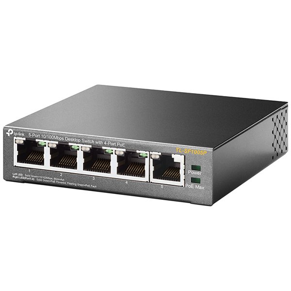 TP-LINK SWITCH 5PORTS 10/100 LAN PORTS, 4 X PoE+, 67W, UNMANAGED, DESKTOP