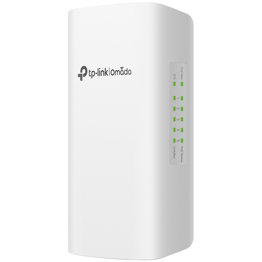 [SG2005P-PD] TP-LINK SWITCH 5PORTS, 4 PORTS PoE+ AND 1 PORTS GIGABIT LAN PORTS, 64W, SMART MANAGED, OUTDOOR, WEATHERPROOF, QOS, L2, VLAN