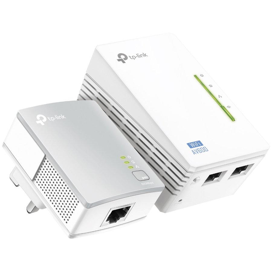 [TL-WPA4220 KIT] TP-LINK POWERLINE N300, AV600, WI-FI KIT, 2 X 10/100 LAN PORTS (WI-FI UNIT), ONE-TOUCH WI-FI CONFIGURATION, WPA-PSK / WPA2-PSK, WEP ENCRYPTIONS, UK PLUG