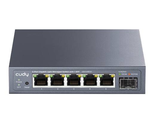 [30581] Cudy Switch Gigabit Ethernet Cloud Easy-Managed 5-Port + SFP GS105ES1