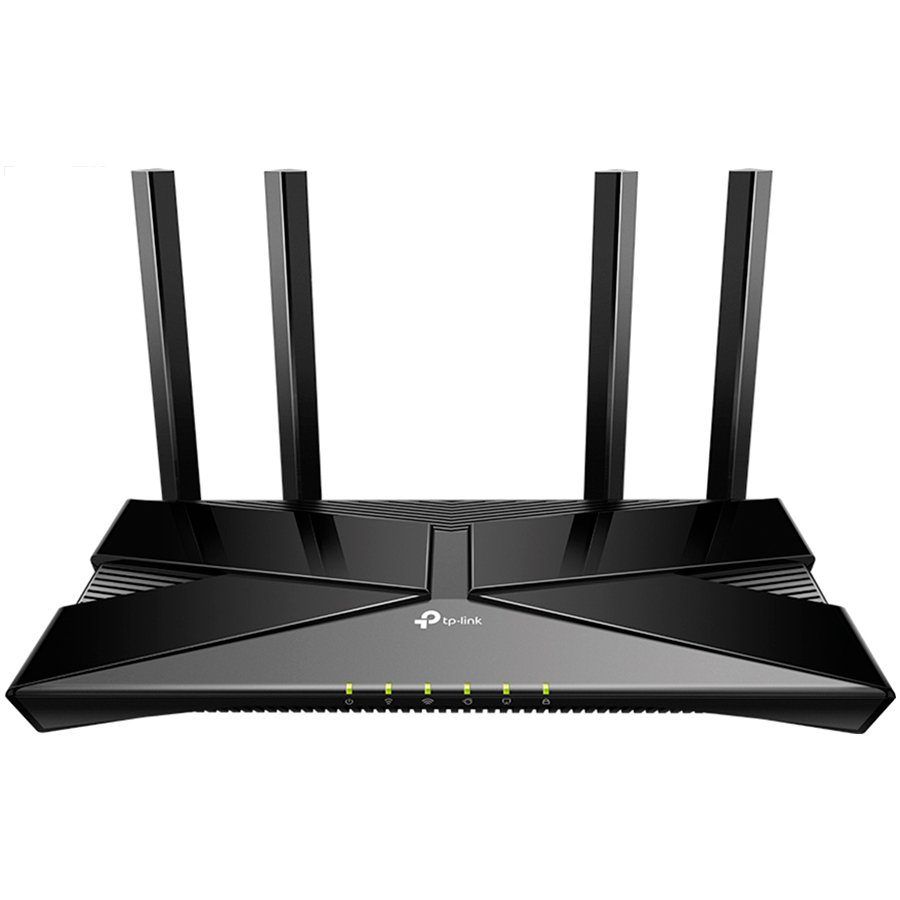 TP-LINK ROUTER WIRELESS AX1800 DUAL BAND, 4 X GIGABIT LAN PORTS, 1 X GIGABIT WLAN PORT, 4 X EXTERNAL ANTENNAS, OFDMA, MU-MIMO, QOS, WPS/ WIFI/ RESET/ ON/OFF BUTTON, ROUTER/AP MODE, WPA/WPA2/WPA3, BLACK, 3YR
