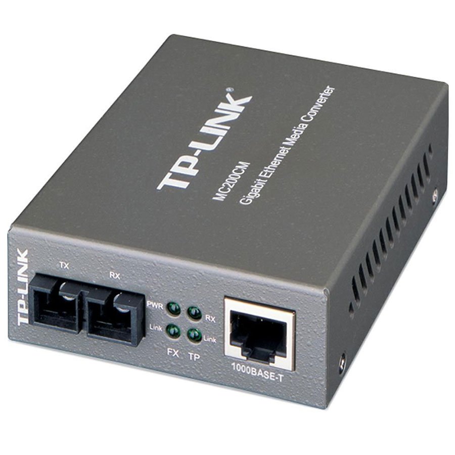 [MC200CM] TP-LINK TRANCEIVER, 1000MBPS RJ45 TO 1000MBPS MULTI-MODE SC FIBER CONVERTER, FULL-DUPLEX, UP TO 550M, CHASSIS TL-MC1400 RACK-MOUNTABLE